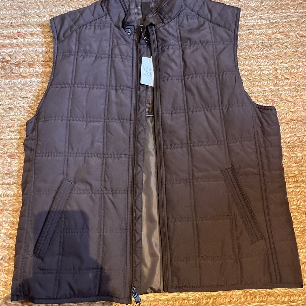 Jos. A. Bank Dark Brown Quilted Vest